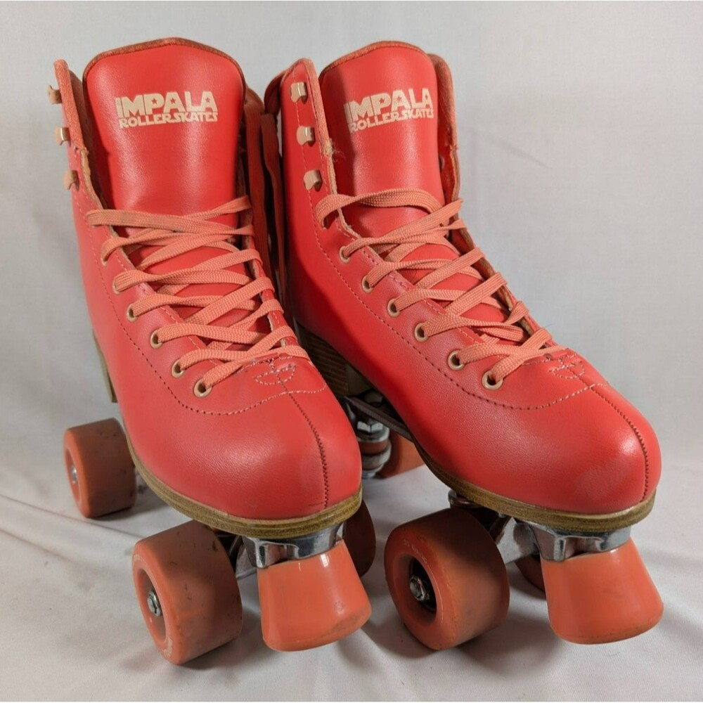 Impala Sidewalk Quad Roller Skates Womens 7 Coral Pink Retro GM006 58mm